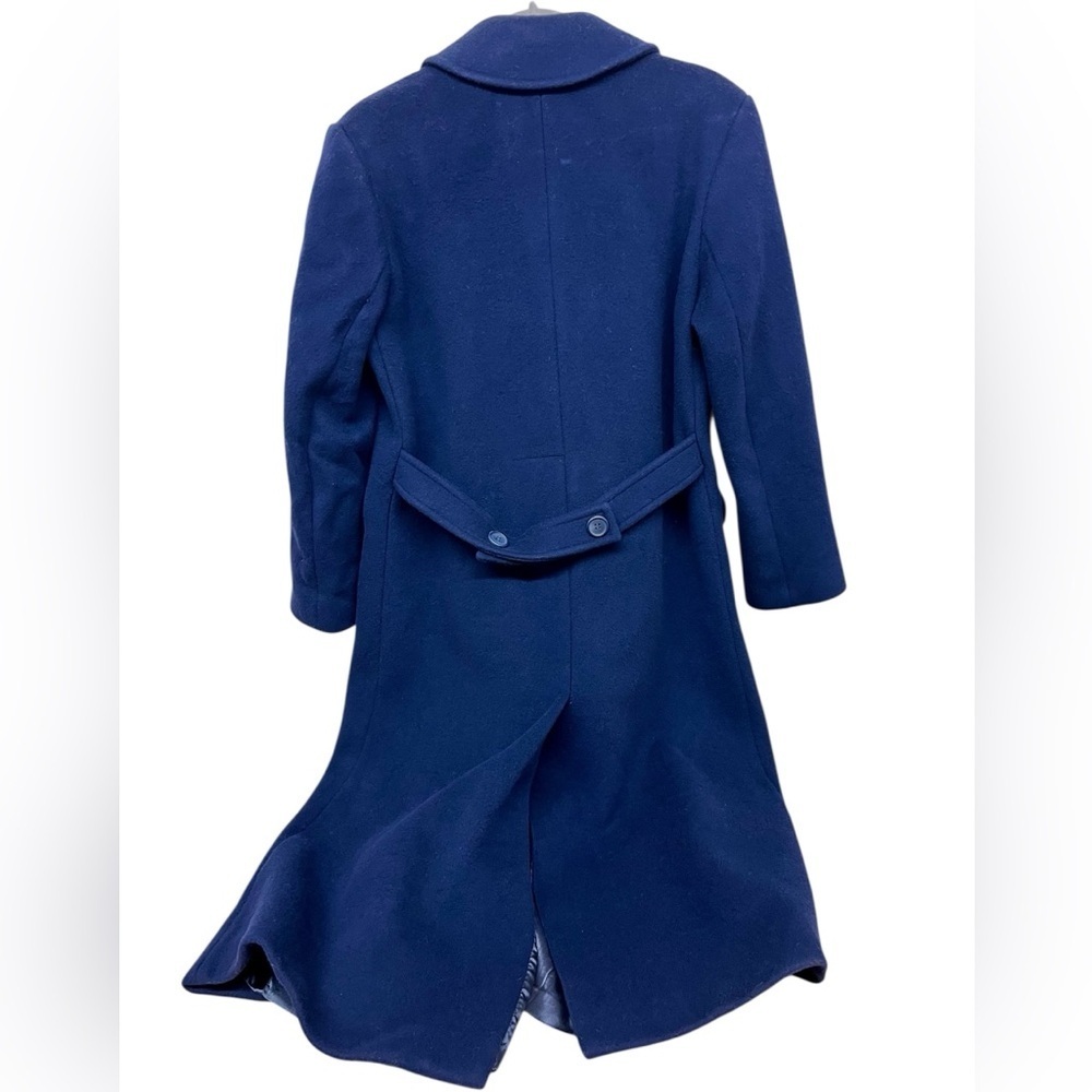 Pendleton Women’s Vintage 100% Virgin Wool Navy Blue Trench Coat Size 14 - Picture 2 of 16